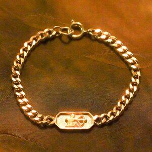Sagittarius, Gold-tone Bracelet